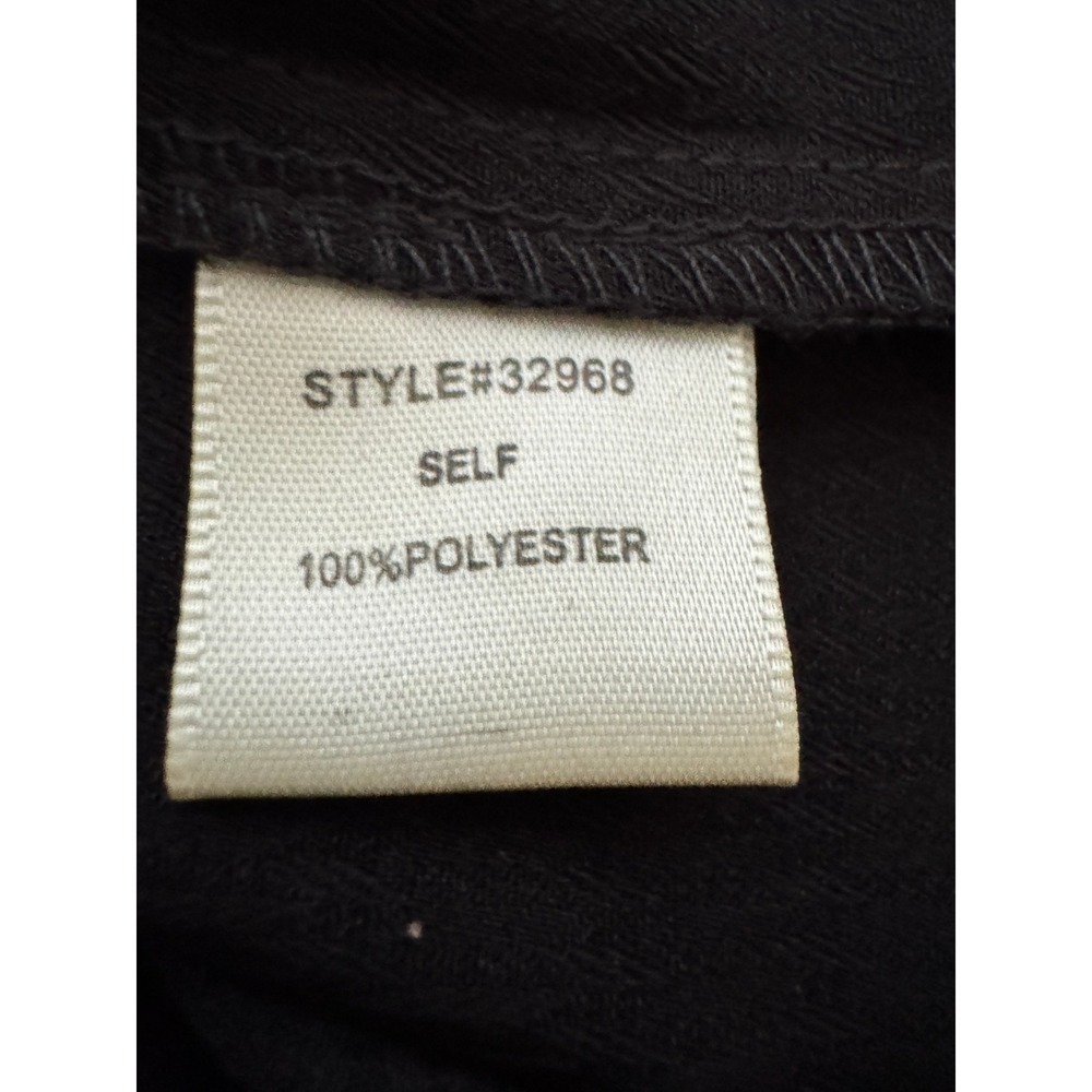 Skies Are Blue Black Tweed Trim Puff Sleeve Top Womens Size L Career Minimalist - Picture 7 of 9